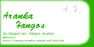 aranka hangos business card